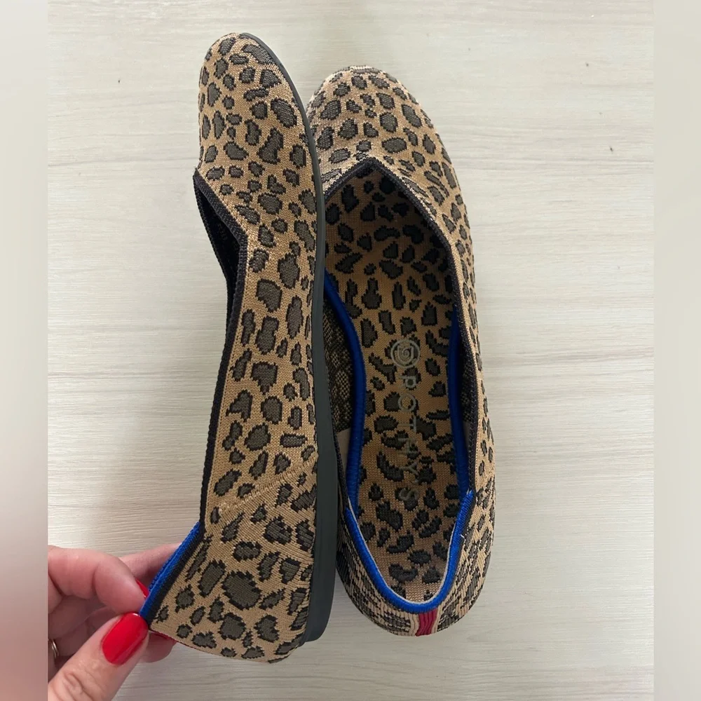 Rothy’s leopard cheetah print flats size 11.5 - Very Good Condition - Picture 3 of 6